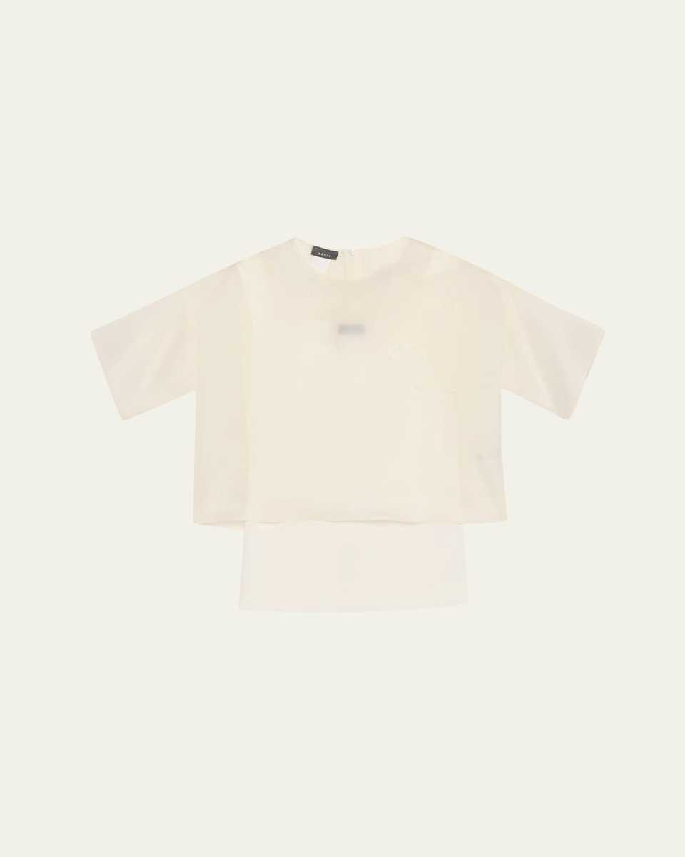 3D Anemone Silk Organza Blouse